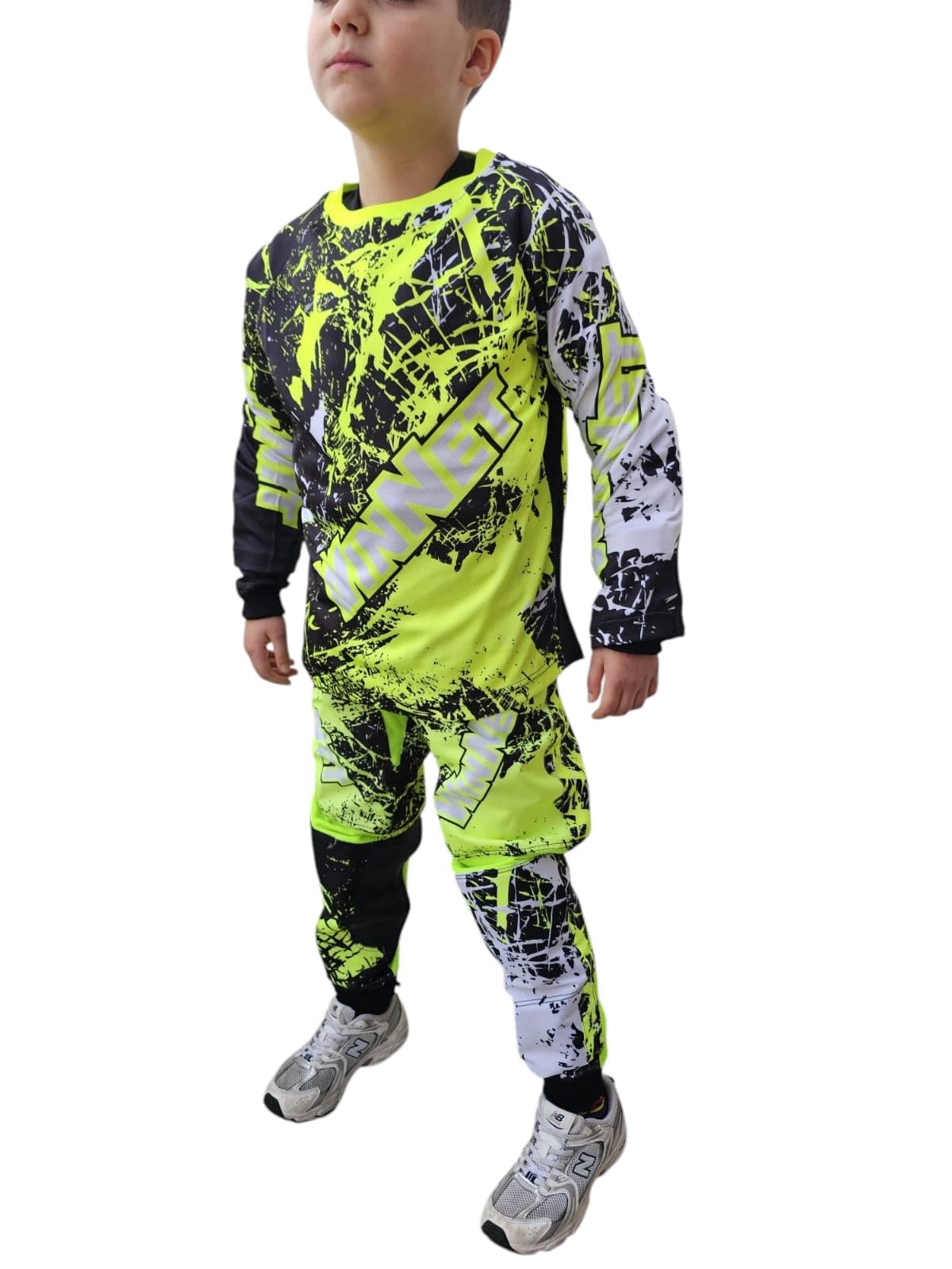 WinNet Completino tuta Bimbo Bambino Moto Cross Quad Maglia maglietta + Pantalone