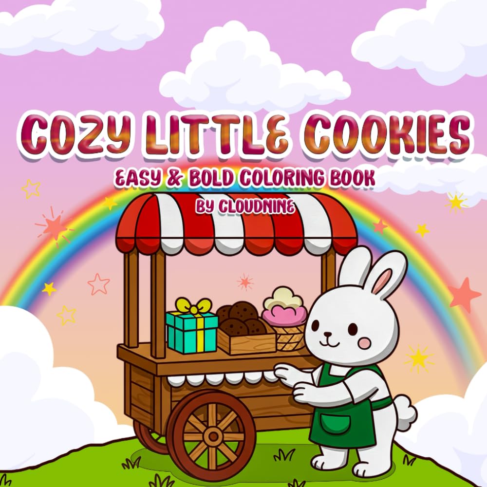 Cute Cozy Cookies Coloring Book: Relaxing and Stress-Free Coloring Pages Inspired by Cozy Baking