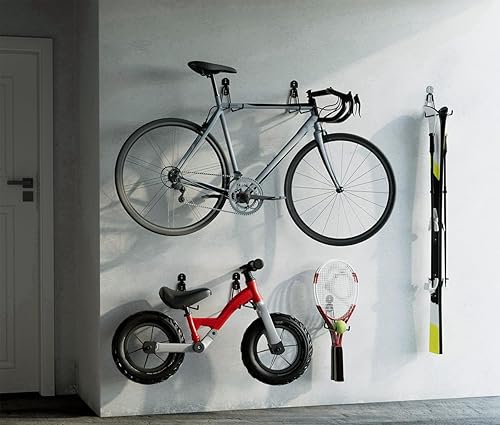 Miniatura 4 de COCOYA Ganchos de garaje, paquete de 2 ganchos grandes de almacenamiento para cobertizo, 11.8 pulgadas de largo, resistente, soporte doble con 2