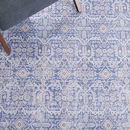 Tapete cuadrado washable Safavieh 4 pies Blue & Rust miniatura 5