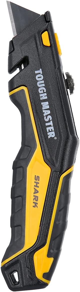 Utility Knife, Retractable Function Plus 4 Piece SK2 Blades, Aluminium Alloy Handle, Comfortable Grip Ideal for Cutting Plastic, Paper, Carpet, Leather, Aluminium Sheets… (TM-UTK184)