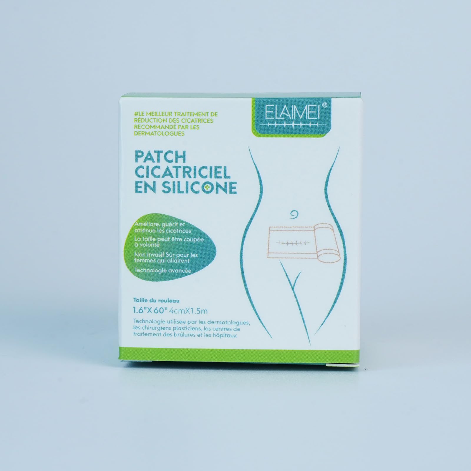 Silikon Narbenpflaste, Silikonpflaster für Narben, Silicone Scar Sheets, Wiederverwendbar Silicone Scar Tape, Atmungsaktiv & Wasserdicht (4x150 CM)