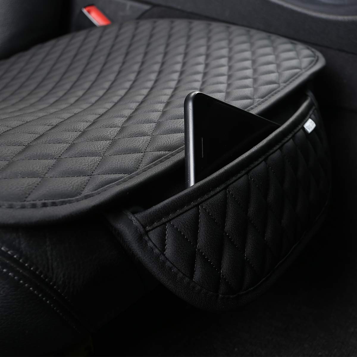 GIANT PANDA Fundas para asientos de coche en piel PU, con 1 par de alfombrillas delanteras para el conductor y 1 funda para el asiento trasero, universales, adecuadas para el 90% de los vehículos