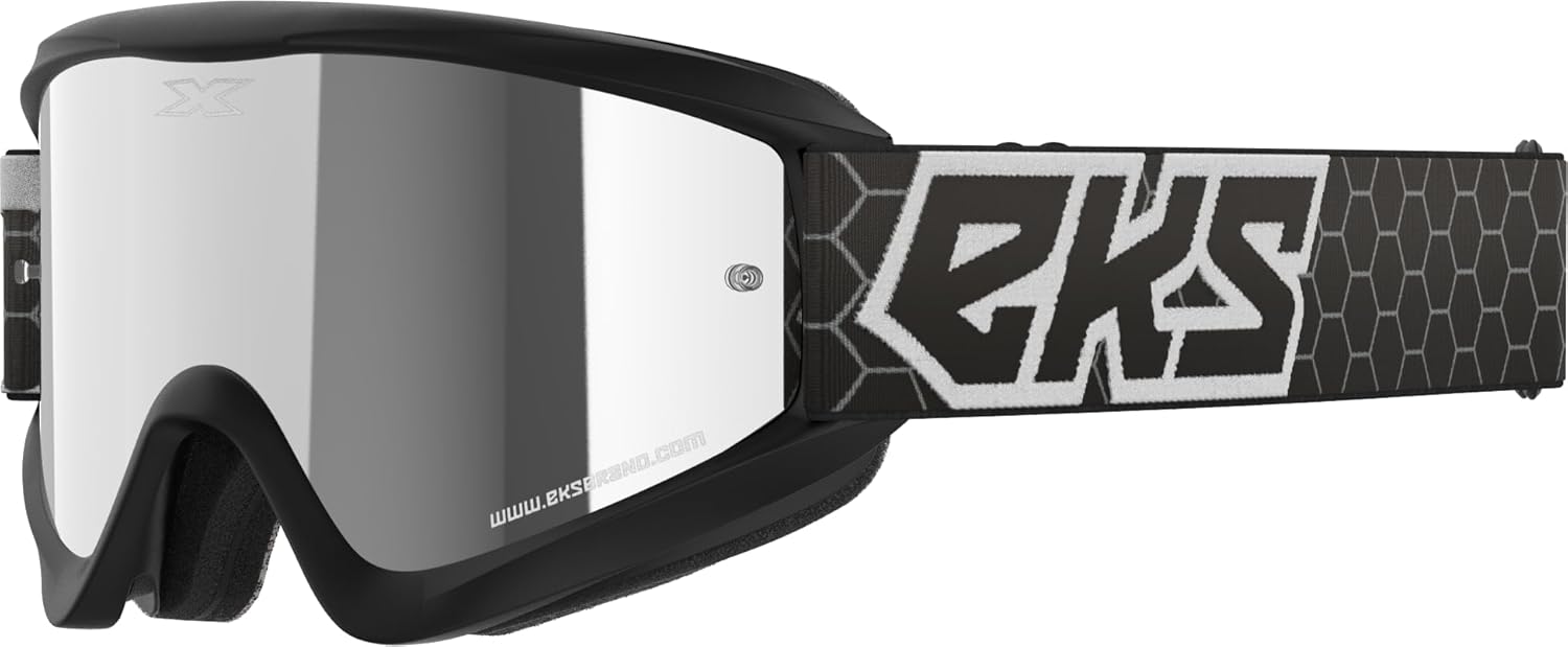 GOX Flat Out Mirror Goggles - Silver Lens OSFA Black/White