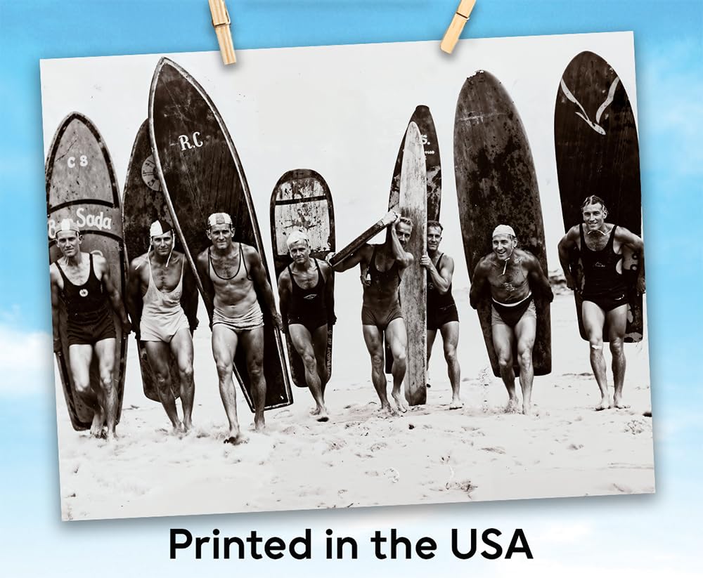 Amazon.com: Vintage Surfers Old Vintage Surf Photo - 28x36