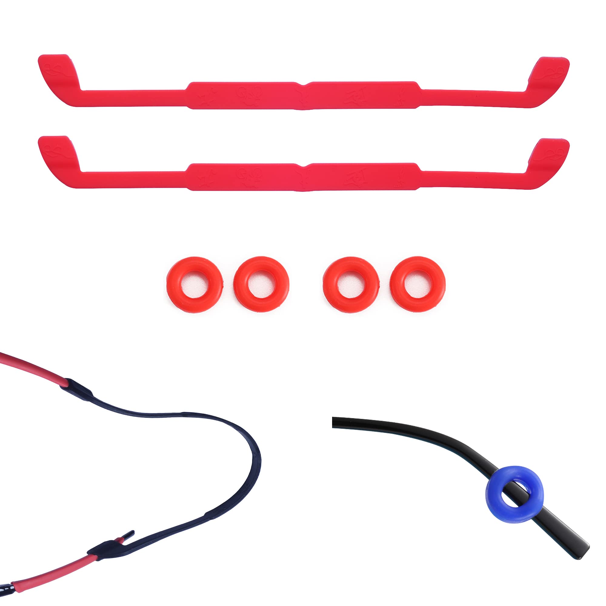MUXIJIA 2 piezas Correa de Gafas de Silicona, Cordones de Gafas Cadena de Gafas Cuerda de Gafas para Niños y Adultos, Niños Niñas Mujer Hombre Universal Antideslizante Cuerda de Gafas