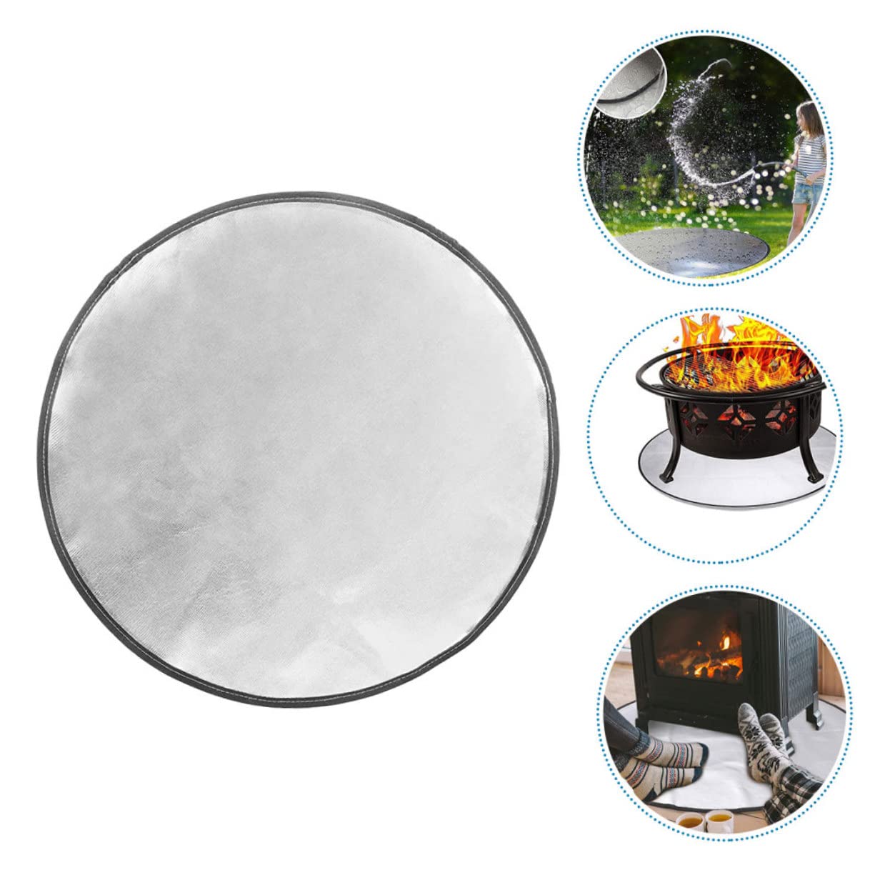 Kisangel 4stücke Feuerfeste Unterlage Für Grill Und Feuerstelle Hitzeschutzmatte Strapazierfähigem Material Für Und Leicht Und Tragbar Für Camping Und BBQ