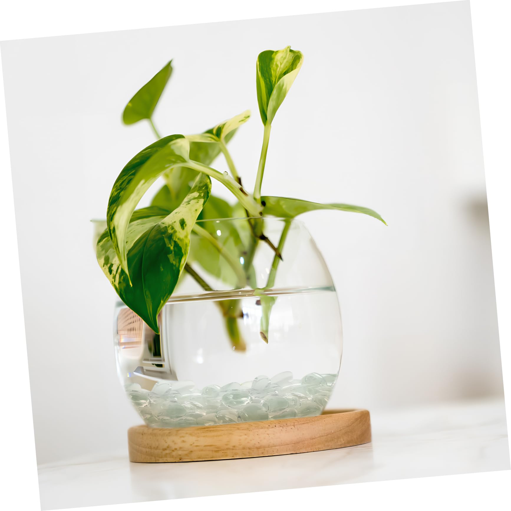 VOSAREA Billes Plates Verre Transparentes Galets de Verre pour Remplissage de Vases Décoration pour Aquarium et Jardin