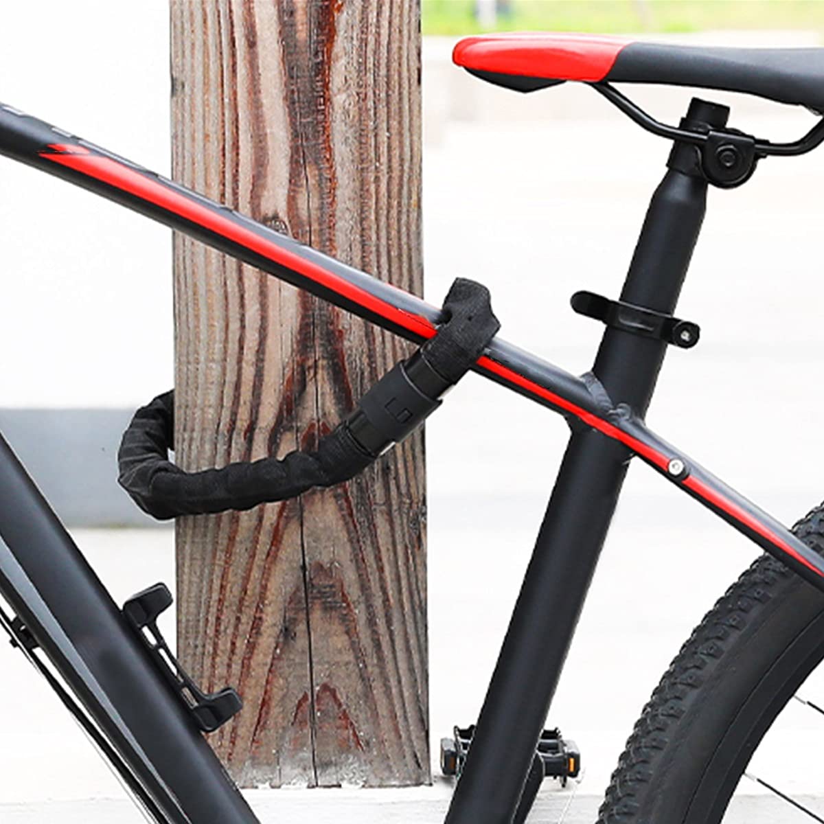 Lucchetto a catena per bicicletta, 1 m di sicurezza antifurto catena di blocco per bicicletta con chiavi Lucchetto a catena per bicicletta Lucchetti per bici, moto, bicicletta, porta, cancello,