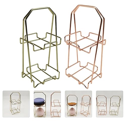 Miniatura 2 de Esponjas para Maquillaje Cojín Puff Esponja de Maquillaje 2PCS Alambre Belleza Huevo Polvo Soplo Soplo Soporte de esponja Soporte de esponja Doble