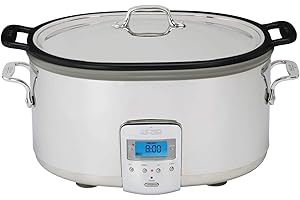 All-Clad 7-Qt Programmable Aluminum-Insert Slow Cooker, Silver (SD700350)