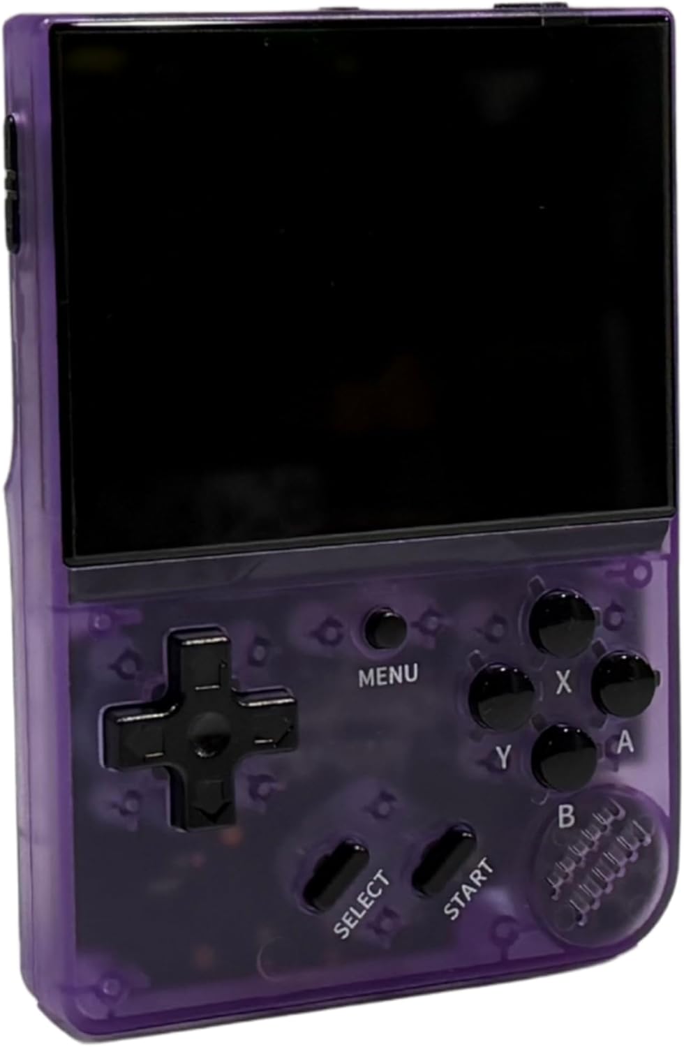 Nerdy Boy Retro Handheld Game Console – 3.5” IPS Screen, 64GB, Portable Emulator System with 12 Classic Platforms, 2000mAh Battery, AV Out – Retro Gaming Device (Atomic Purple)