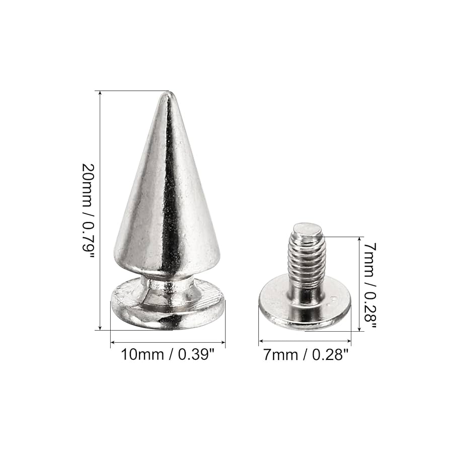 Amazon.com: PATIKIL 20mm Studs for Clothing, 20 Sets Studs