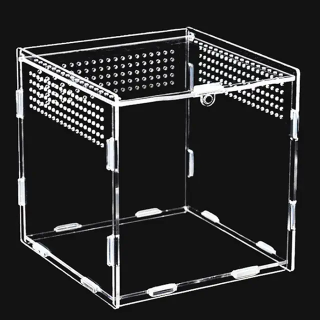 Topspitgo Transparent Mini Terrarium for Reptiles and Small Pets