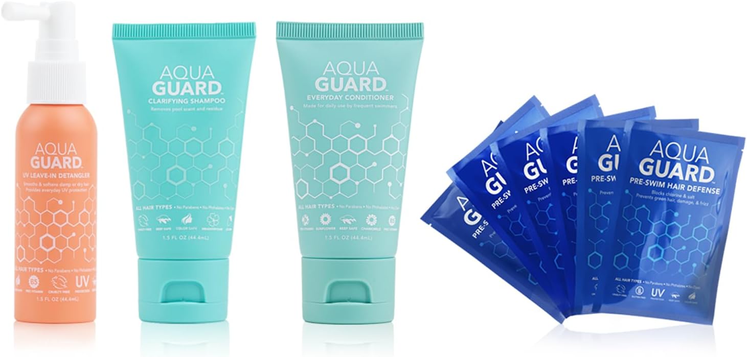 Travel Pack (Conditioner, Shampoo, Detangler, packets of Pre-swim Hair Defense)