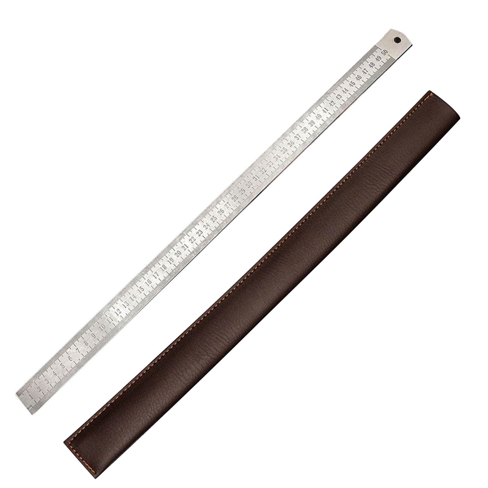 Rgybao 3Mm Strong 52Cm Metal Rulers With Clear Markings & Features Multipurpose Steel Rulers For Professional & Travel Person Defense Measuring Tool