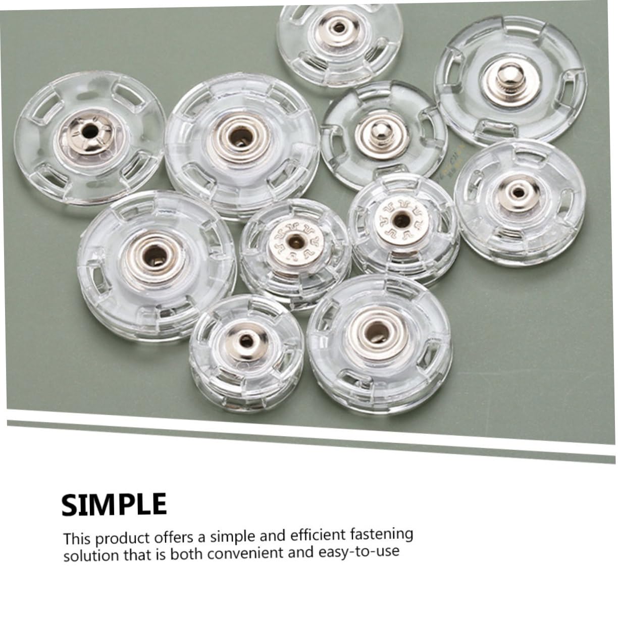 DOITOOL 5 Series Botones De Presión De Plástico Ropa Y Manualidades Accesorios De Botones Diy Y Proyectos De Moda 50 Piezas X 5