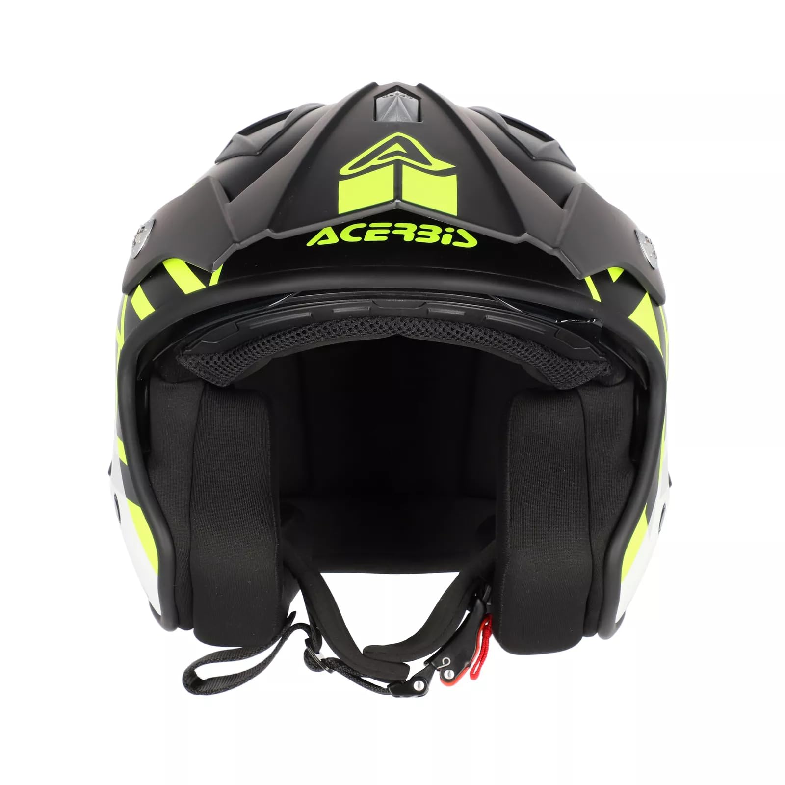 Acerbis Casco Jet Aria Graphic, Negro/Amarillo flúor, Talla M