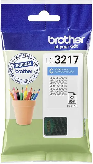 Cartuccia InkJet Brother LC3217C Ciano Originale - Fino a 550 Pagine