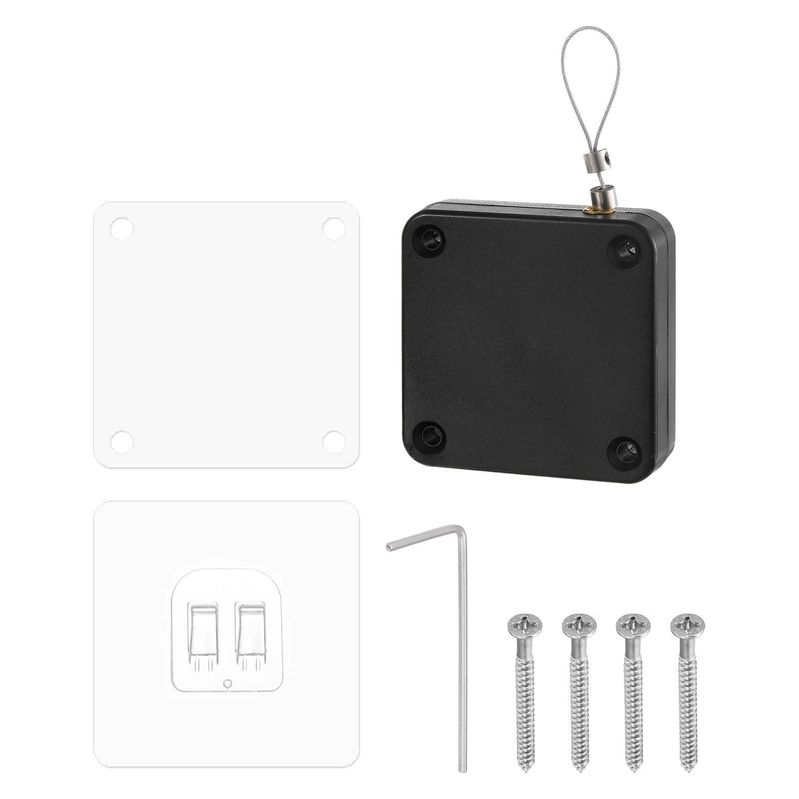 Ferme-porte automatique sans perforation 1200g à cordon acier résistant