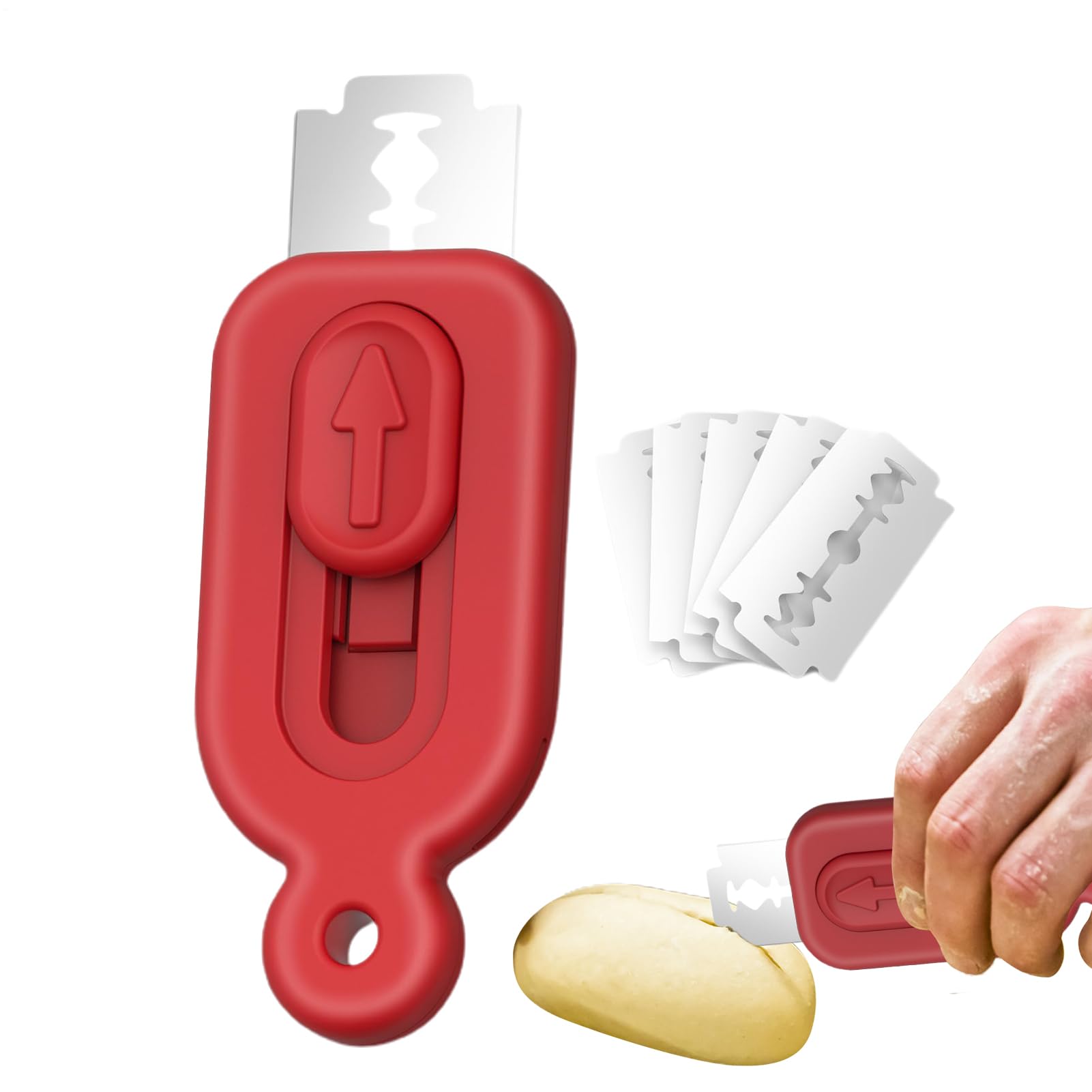 Scoring Tool - Retractable Bread Lame Cutter, Dough Slashing Tool | Ergonomic Razor Tool for Artisan Bread, and French Loaves, Precision Blade for Bread Making and Decorative Scoring