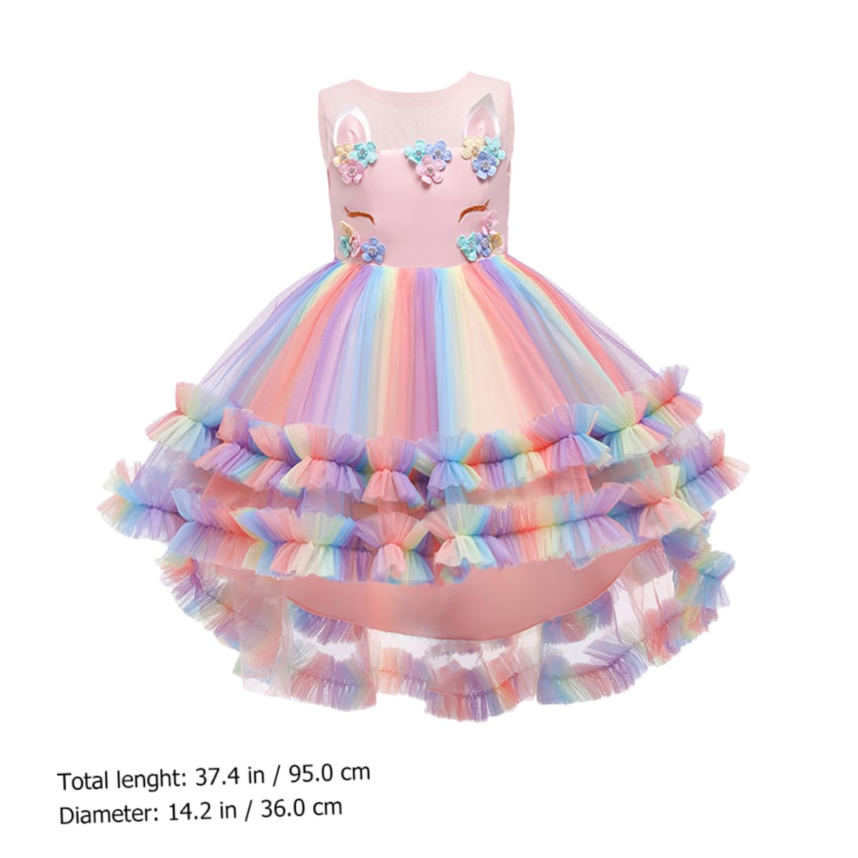1pezzi Gonna Tulle Per Bambine Con Design Unicorno Costume Cosplay Per Feste e Occasioni Speciali Per Compleanni e Spettacoli