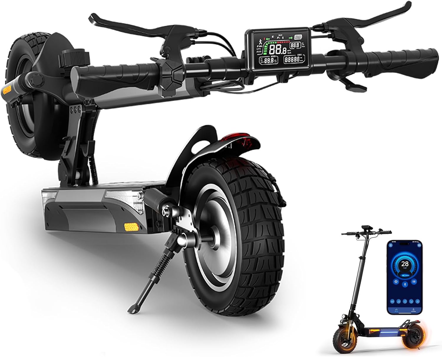 Electric Scooters - 500W/1000W/1500W Adult Electric Scooter, 18/25/28 MPH Top Speed, 8.5'' /9.3'' /10'' Tires,21/28 Miles Long Range, Portable E Scooter for Adults and Teens product image