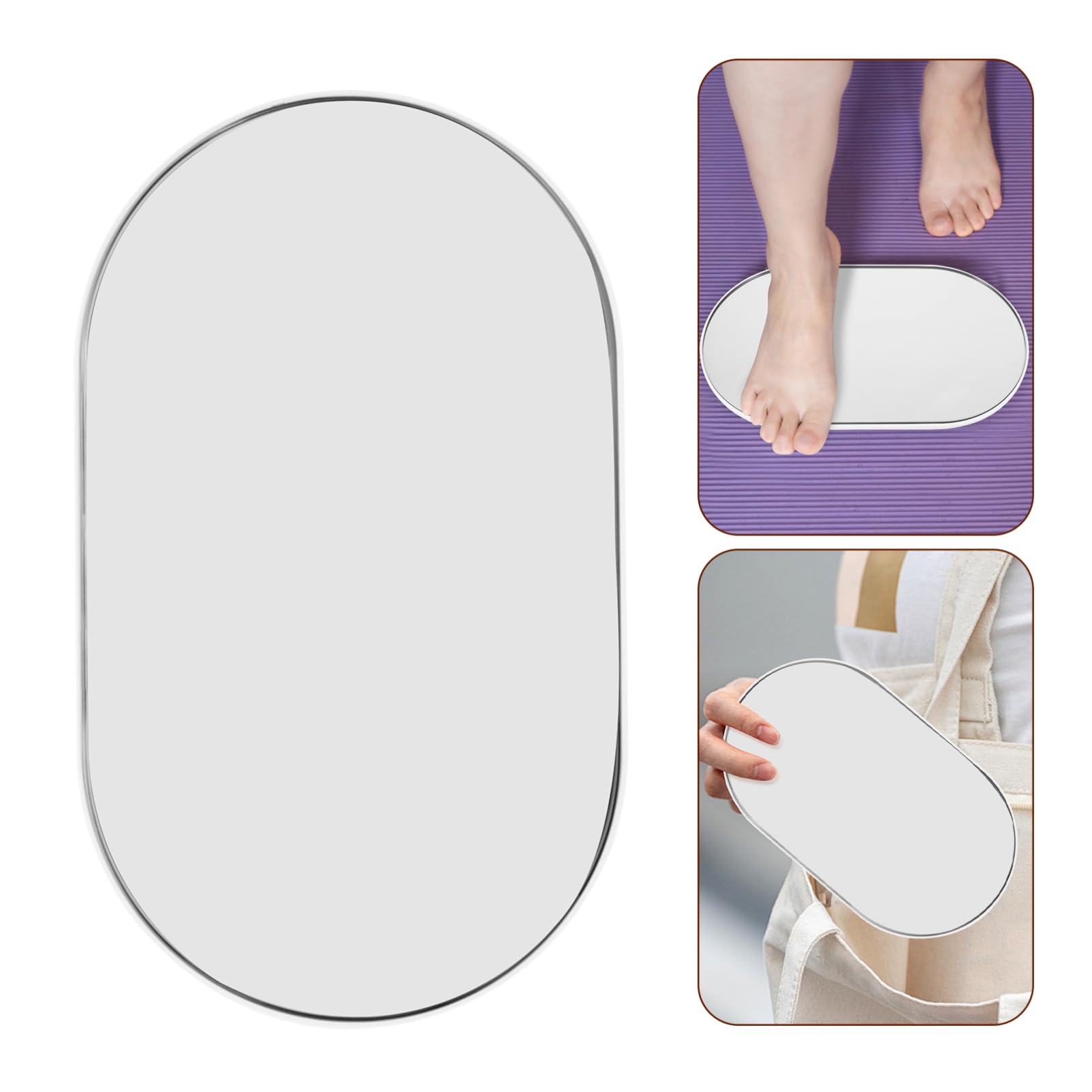 GANAZONO Báscula Digital Diseño Portátil y Elegante para Peso Corporal y Superficie de Vidrio Templado Pantalla Fácil de Leer para Uso en Salud y Fitness