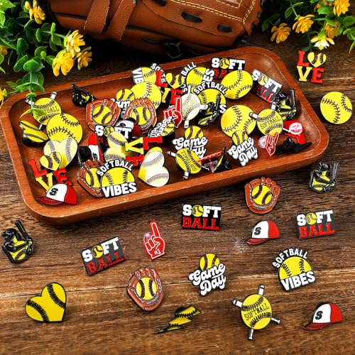 60 Pcs Football Softball Soccer Volleyball Baseball Enamel Pins Bulk Sport Trading Lapel Pin Senior Night Party Favors for Hat Shirt Backpack Sport Player Award Gift, 12 Style2
