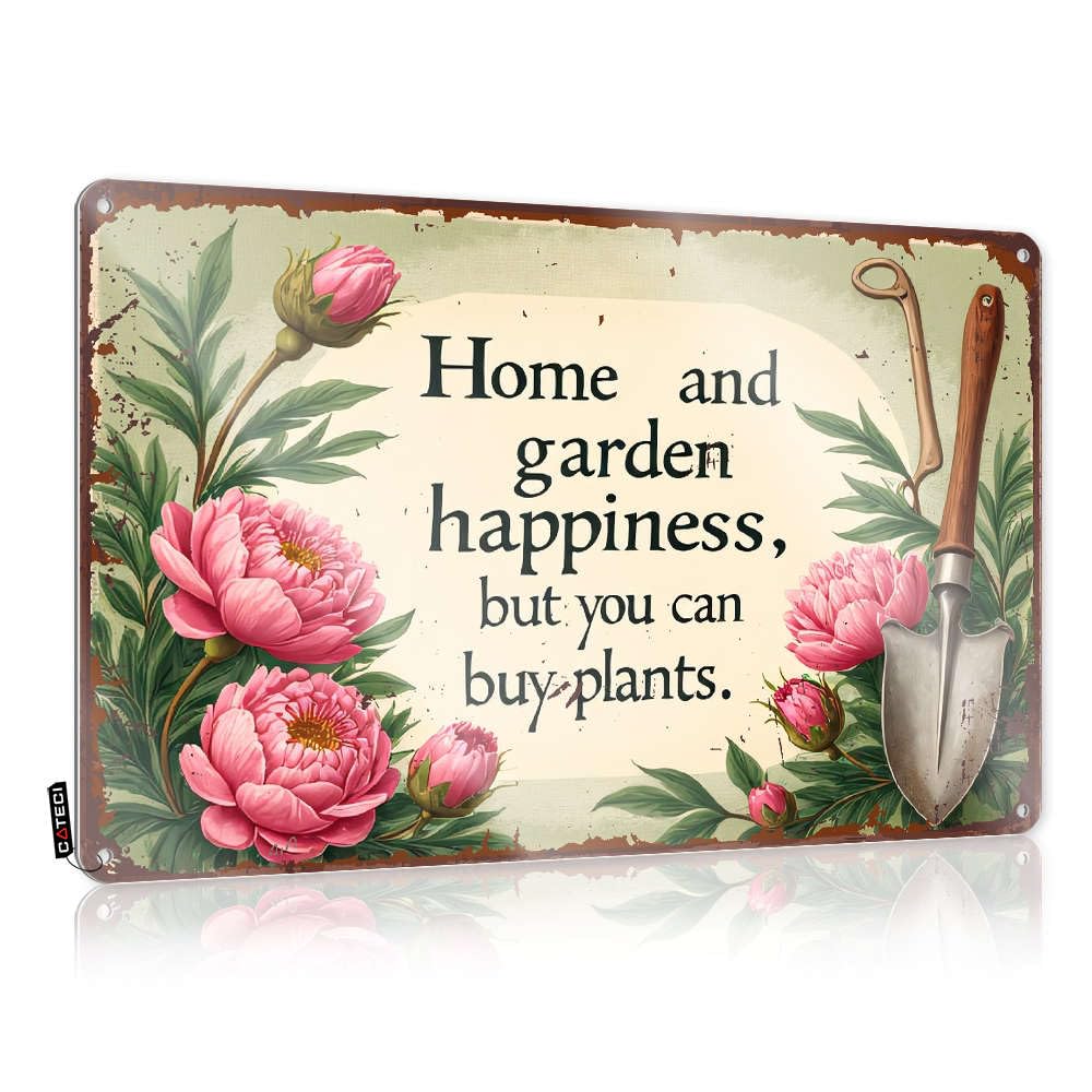 Home Tin Sign Home And Garden Happiness. Tin Sign Sarcastic Signs Outdoor Bar Signs(30X40CM)