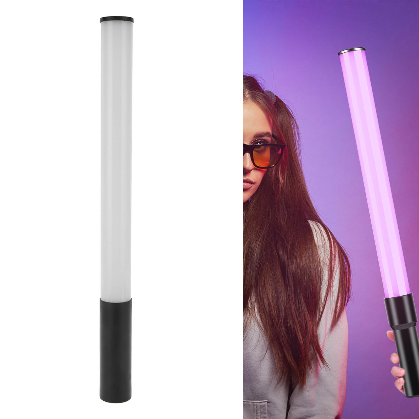 Focket Bastone Luminoso a LED RGB, 9W 1000 2500-9900K Bastone Luminoso Dimmerabile per Fotografia per Video con Batteria Ricaricabile Integrata da 2600mAh per Eventi di Produzione Video Fotografici