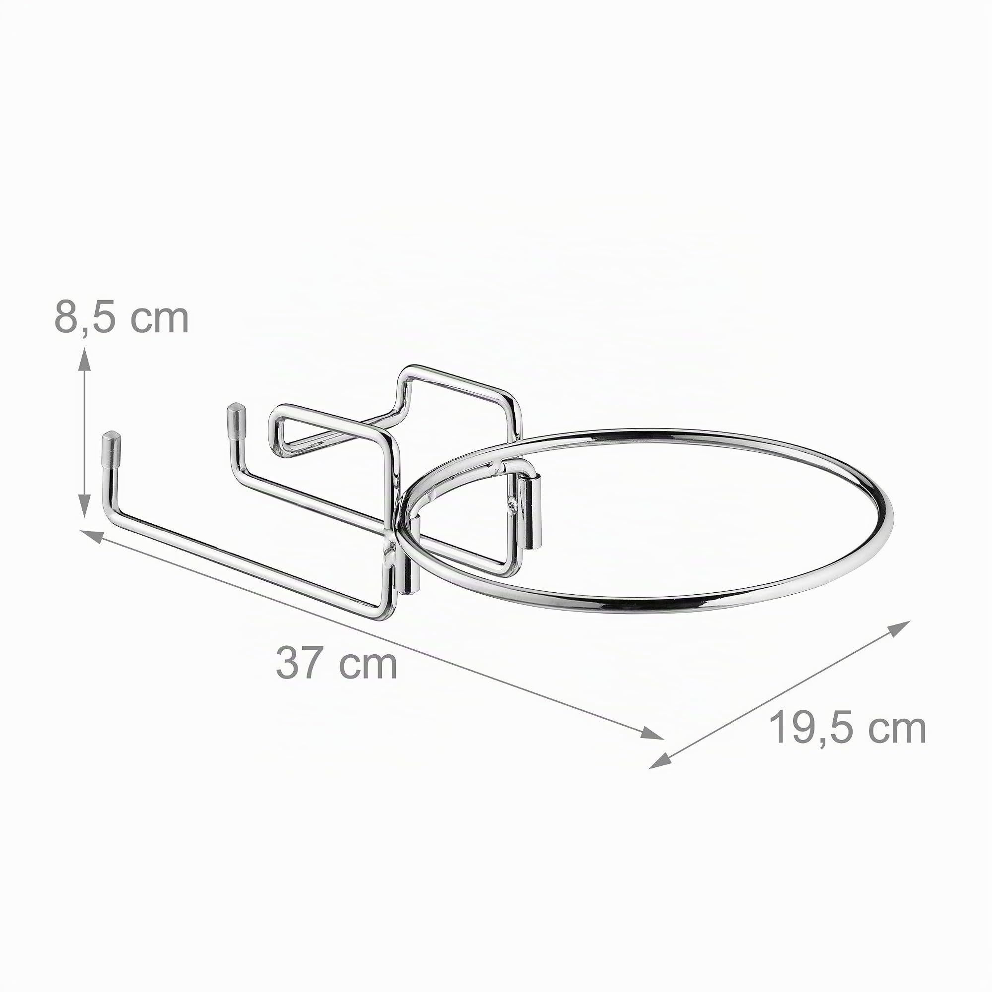Set 10 Soportes de Mesa para Champaneras, Cubo Enfriador Botellas Vino 18 cm Ø, Ahorra Espacio, Cava, Hierro, Plateado
