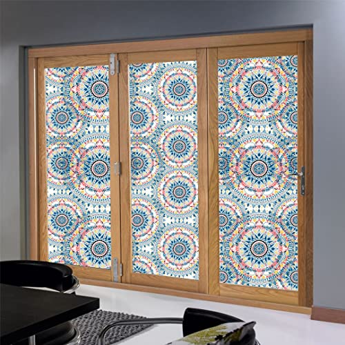 Image of CVANU Window Film Privacy Heat-UV Protection Self-Adhesive Window Glass Film Viny Sheet Multicolor Size(23inch X 75inch) C168