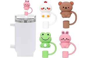 4Pcs 0.4in Cute Preppy Straw Covers