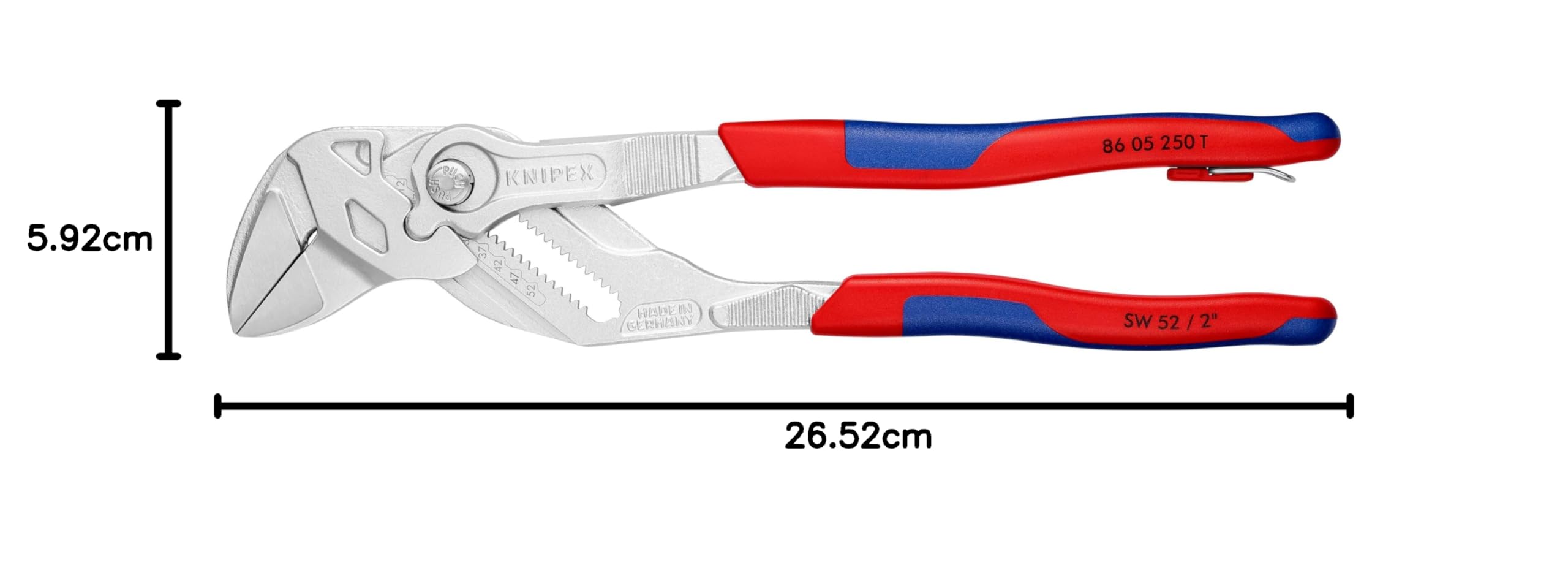 Knipex 8605250 25,4 cm pinza chiave – comfort grip, 86 05 250 T BKA