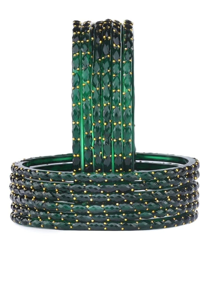 Rain Drop Glass Bangles Set For Women And Girls Pack of 12(Size 2.10 And 2.12 Avaiables)