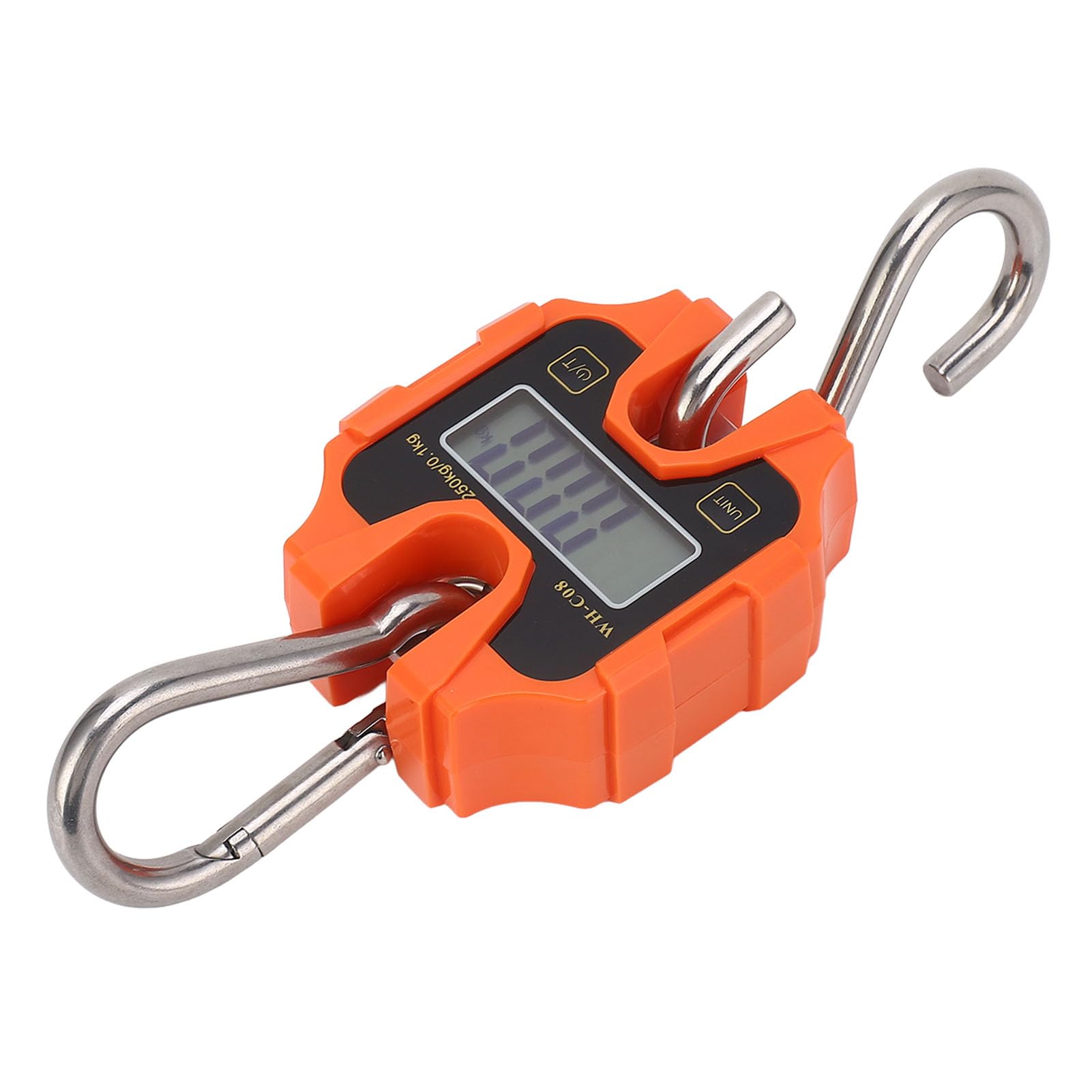 Báscula de grúa digital Pantalla LCD portátil de alta precisión de 550 lb Báscula de peso colgante de mano con retroiluminación Ganchos de acero inoxidable para pesca indust