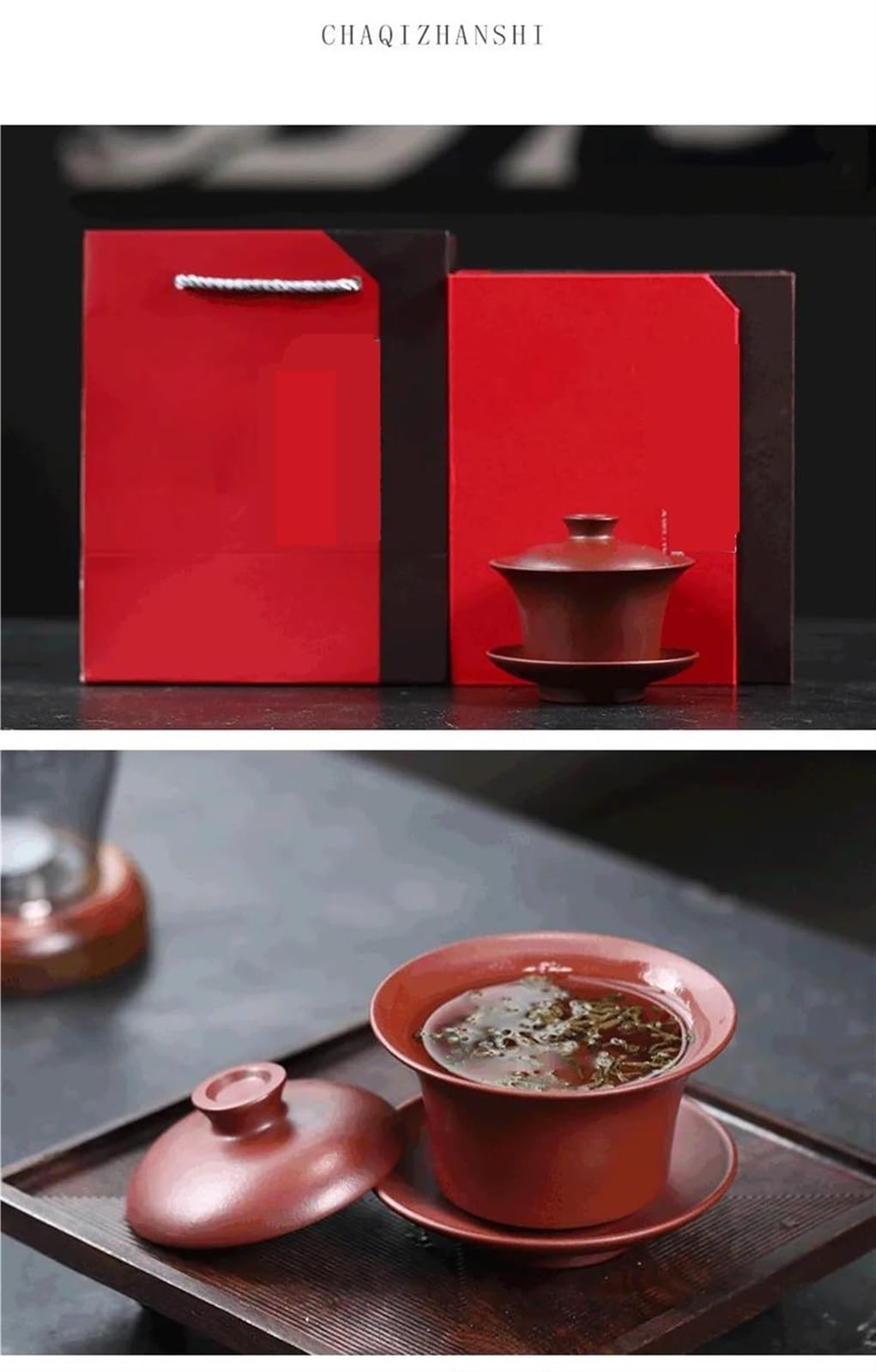 Teesets Reise-Tasse, persönliche Tasse, Kung-Fu-Teeschale, Teeset, Bastelornament, 240 ml, lila Sand-Teetasse, Sancai Zisha-Abdeckschale, Reise-Teeset, Teekanne
