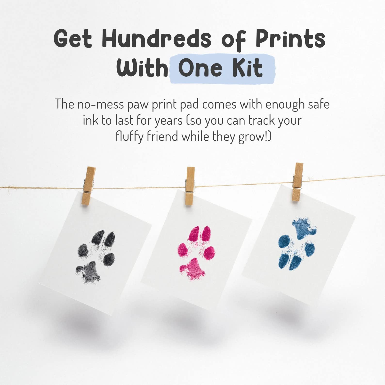pet paw print kit ink