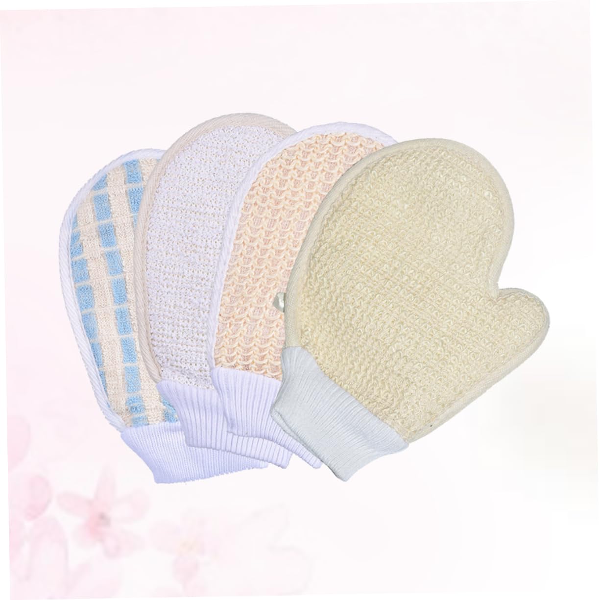 Beavorty 12piezas Guante Exfoliante De De Toalla De Baño De Plantas Para Masaje Corporal y Limpieza Profunda Para Espalda y Áreas Difíciles De Mezclados