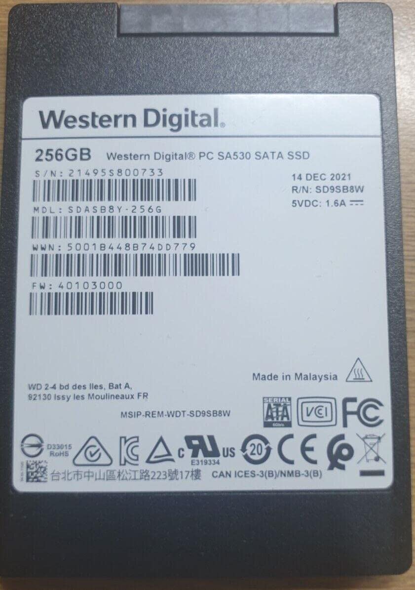 Amazon.com: For Western Digital 256GB SA530 WD SATA 2.5 Inch Solid