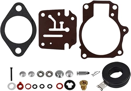 Miniatura 5 de munirater Kit de reparación de carburador de 3 piezas con flotador de repuesto para Johnson 65 70 75 HP 396701 392061 398729