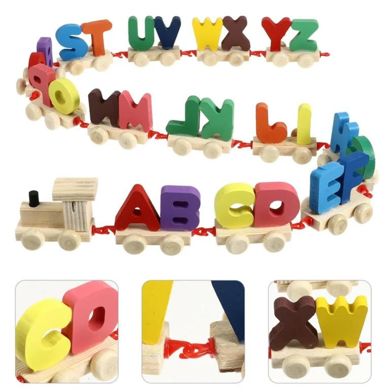 INAYA HOUSE Wooden Alphabet Letters Train (A-Z) English Vocabulary Building Train Set, Early Educational Toy for Kids (B0DF89LLNC) Amazon Price History, Amazon Price Tracker