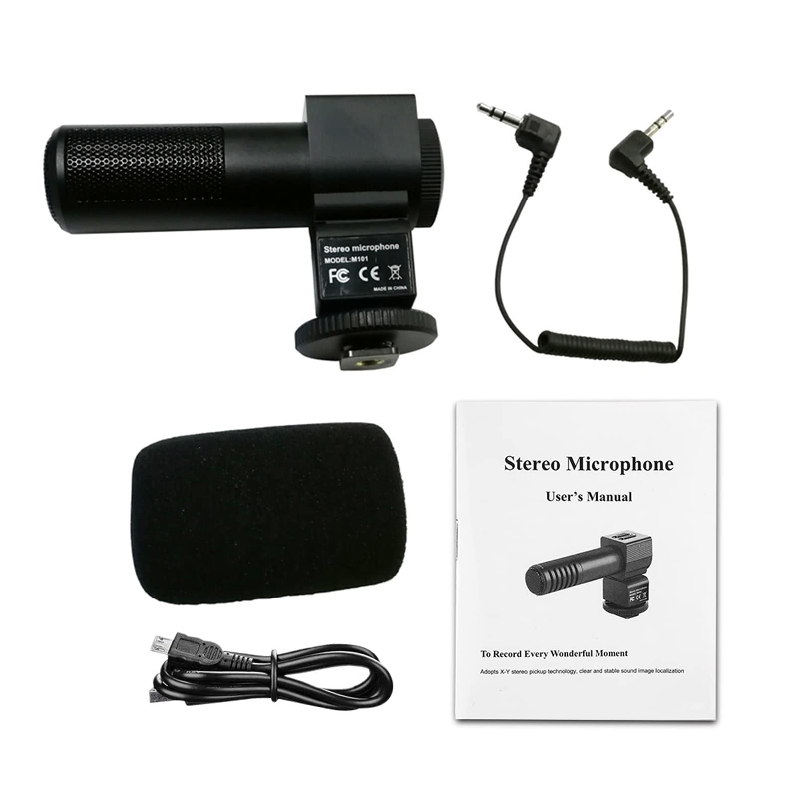 Videocamera Telecamera Fotocamera e microfono video Studio professionale Video digitale Stereo Registrazione Microfoni da 3,5 mm for fotocamera