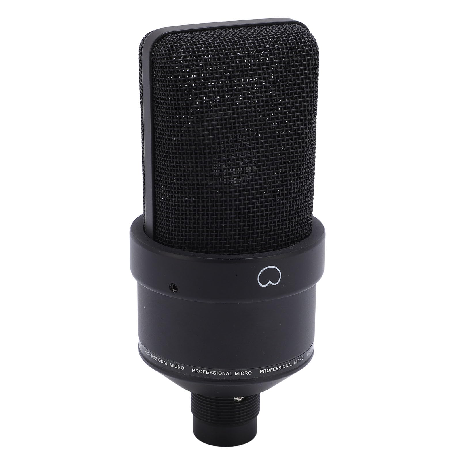 Microfono a condensatore studio professionale 26 mm diaframma largo XLR microfono di registrazione con supporto antiurto cavo antivento per podcasting canto streaming gi (Nera)