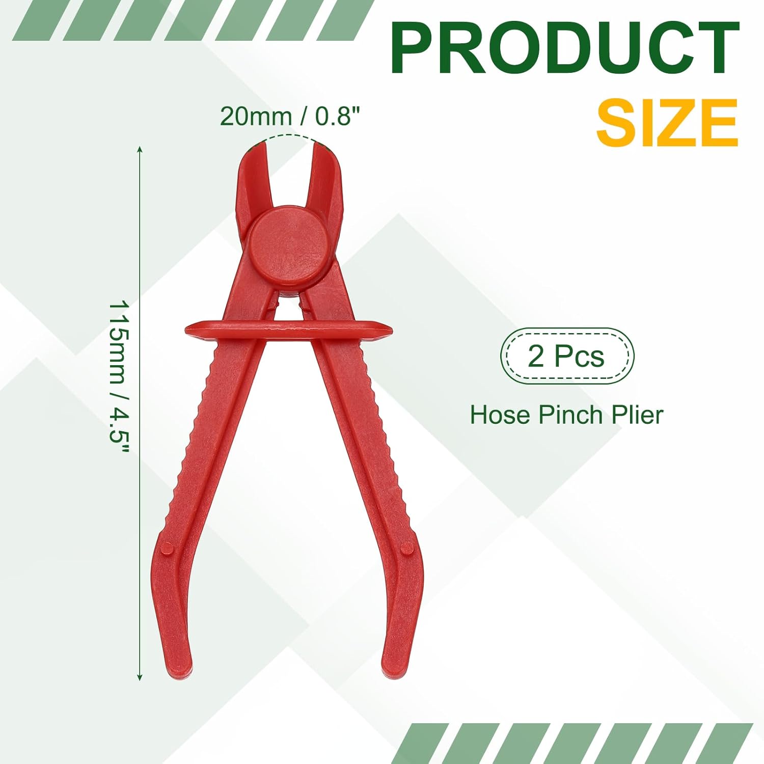 HARFINGTON 2pcs 6 Inch Hose Pinch Pliers, Plastic Hose Locking Pliers Multi-Functional Nylon Clamp Tools for Repairing Coolant Fuel Systems Automotive Repairs, Red