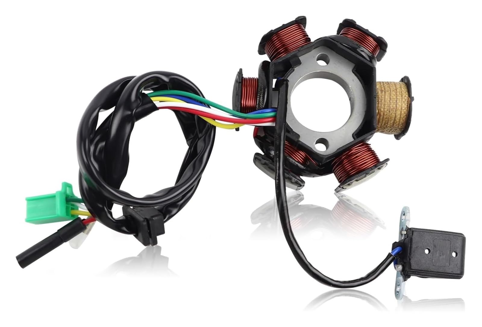 pour GY6 50cc 70cc 90cc 100cc 110cc 125cc Moto pour VTT Scooter Cyclomoteur 6 Bobines 5 Fils Stator D'allumage Bobine Magnéto Bobine Magnéto Stator