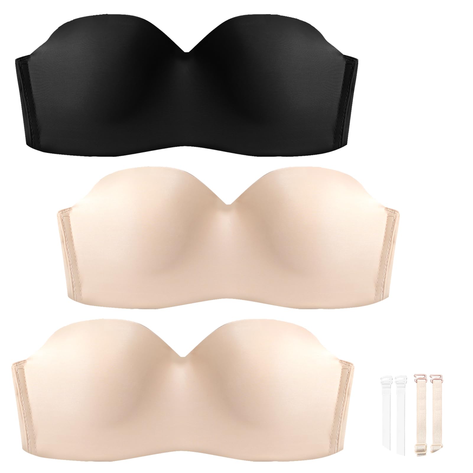 AIEOE 3PCS Soutien-Gorge sans Bretelles pour Filles sous-vêtements Respirant Fille 12-18 Ans Adolescente Brassiere Remboure Tour de Poitrine 32-38