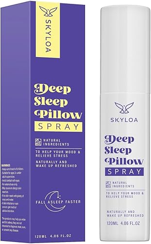 Spray de almohada para dormir profundo ayuda natural para dormir con lavanda para relajación, 4.1 fl oz, 4 onzas líquidas