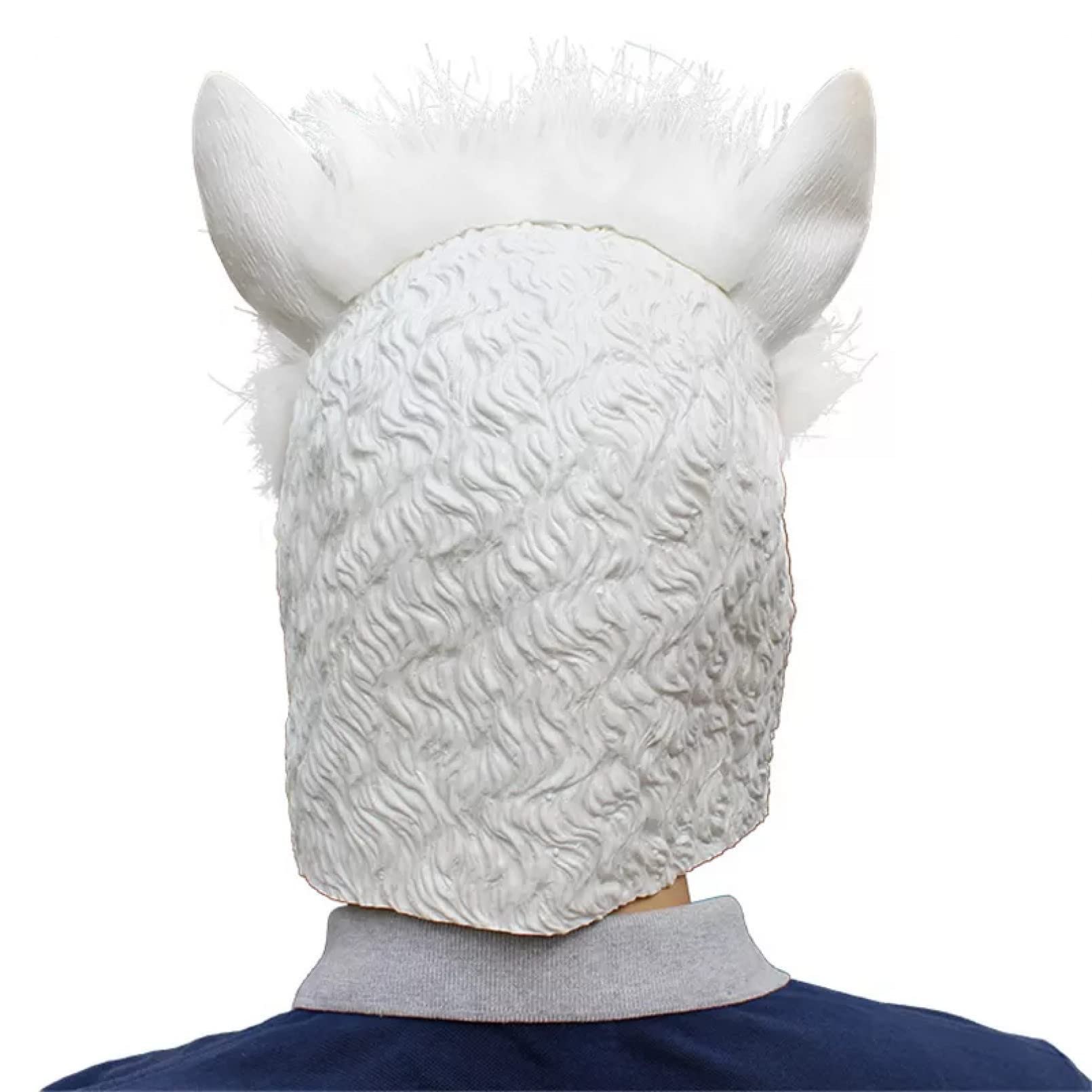 Halloween Maske Halloween Tier Party Niedlich Weiß Alpaka Latex Maske Cosplay Kostüm Fancy Prop